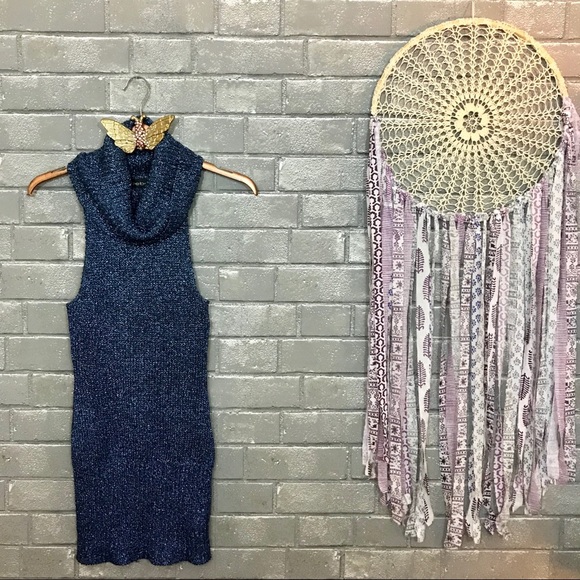 bebe Tops - 💫bebe // metallic midnight blue knit tank top s bebe Tops - 💫bebe // metallic midnight blue knit tank top s